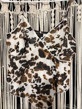 Animal Print V-Neck Cami